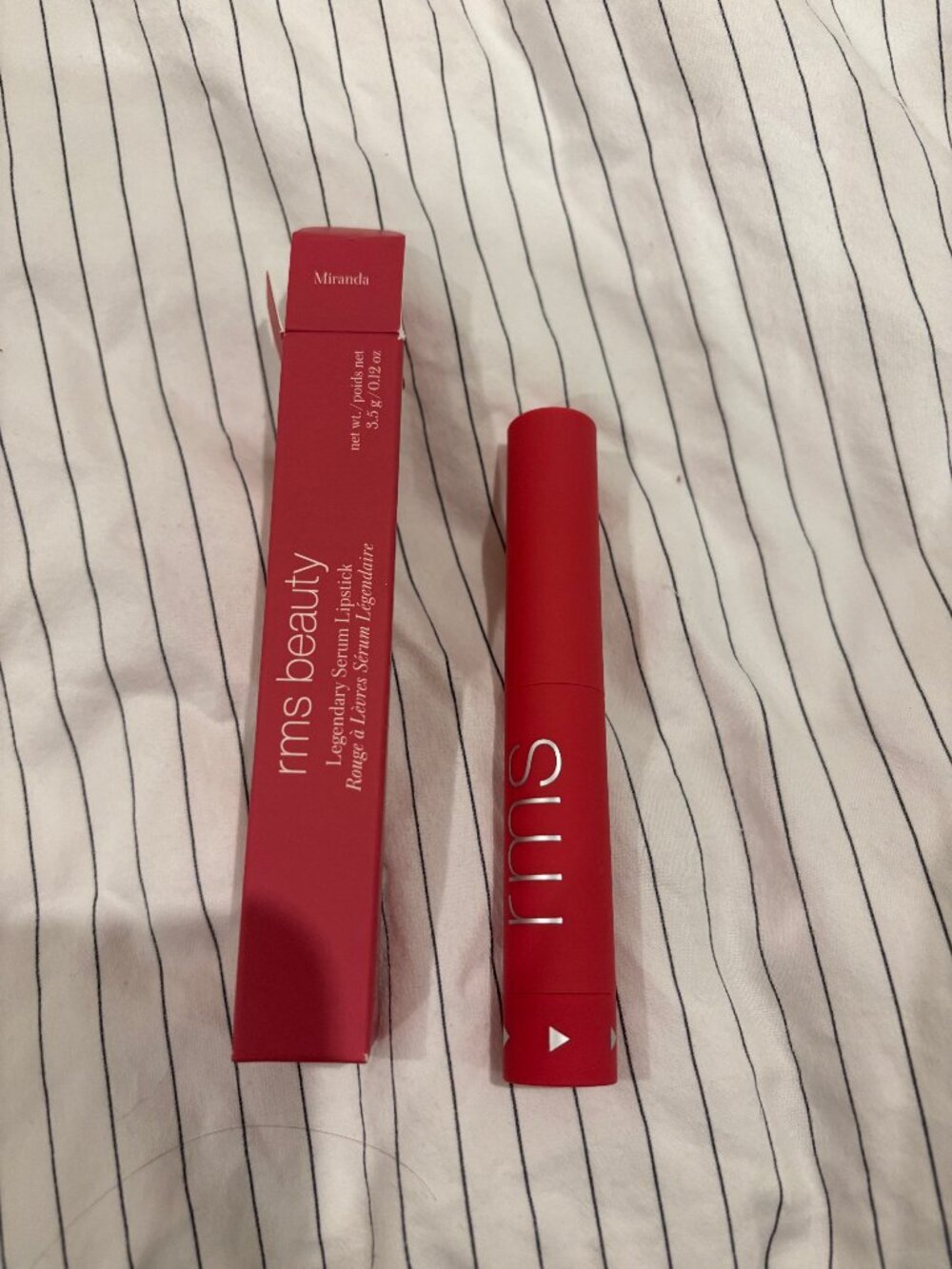 RMS Serum Lipstick - Miranda - swatched once